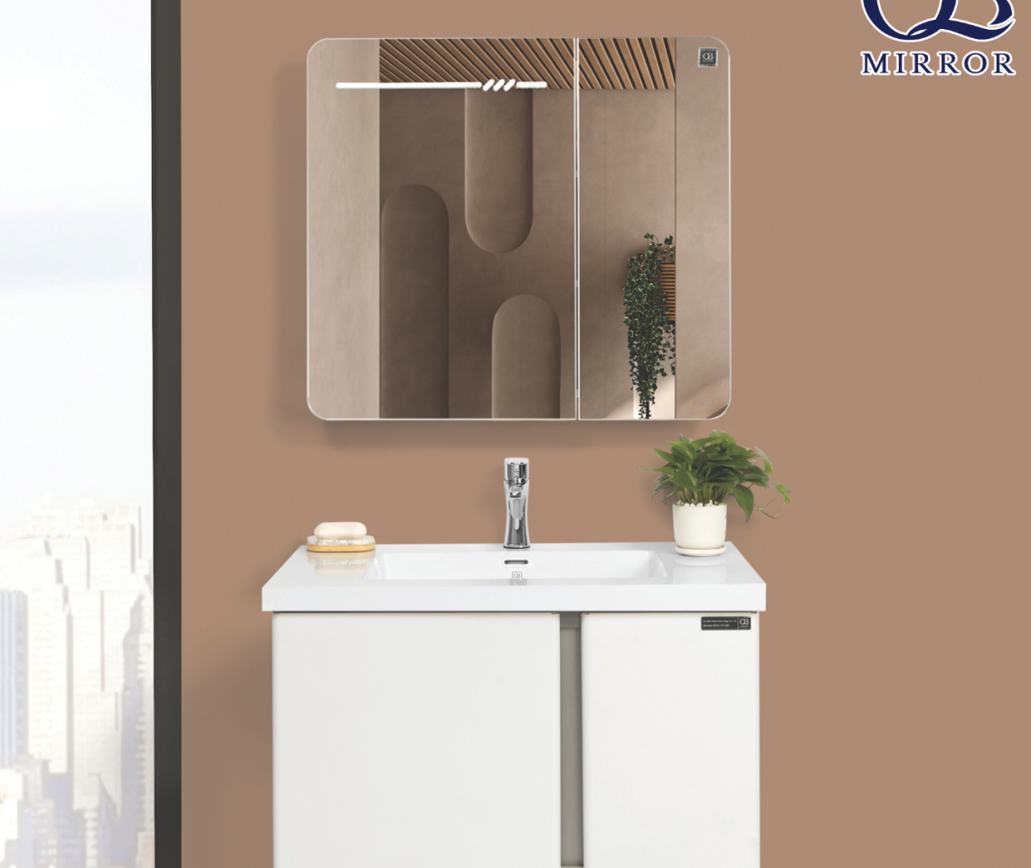Bộ tủ gương phòng tắm cao cấp QG8015-QS280W-QT005