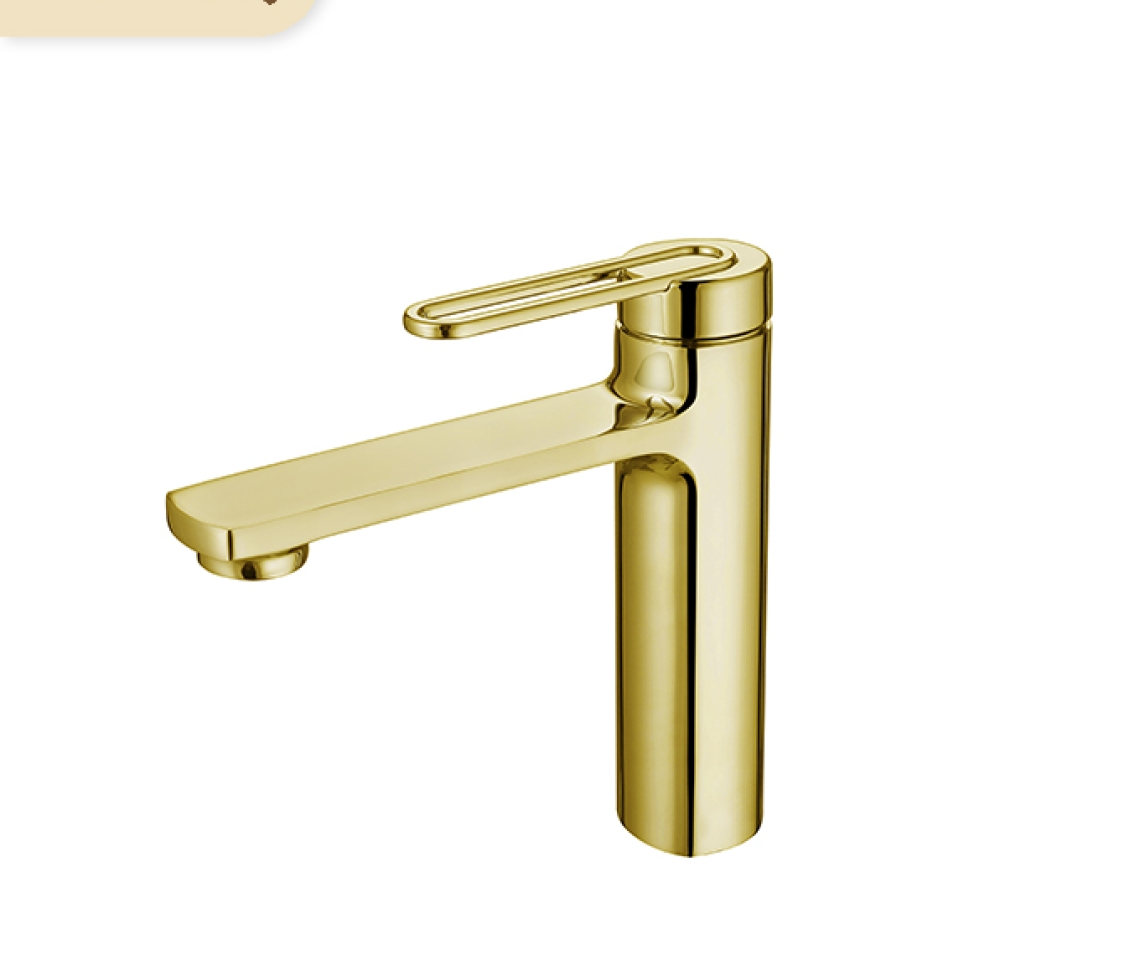 Vòi chậu nóng lạnh Basic Cara-LG màu Titanium Gold
