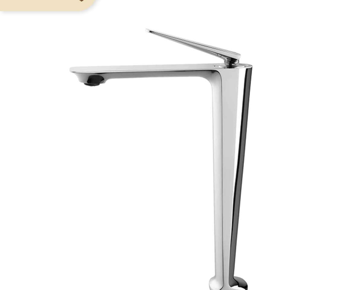 Vòi lavabo nóng lạnh Basic Cavoli-H màu chrome (Vòi cao)