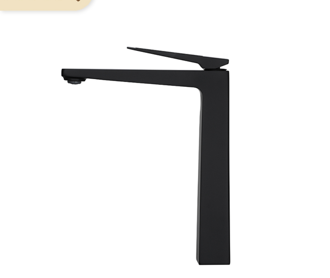 Vòi lavabo nóng lạnh Basic Lucas-HB màu PVD Black (Vòi cao)