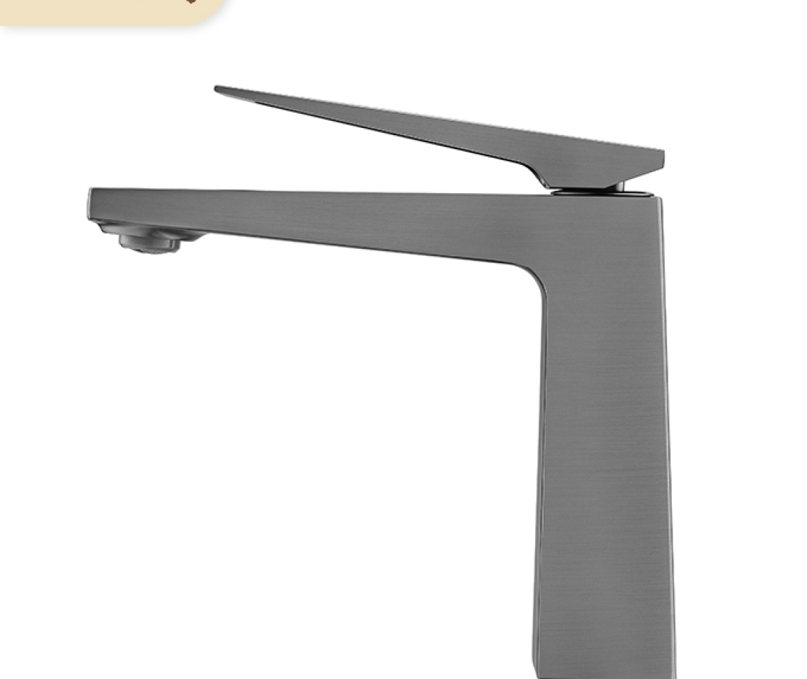 Vòi lavabo nóng lạnh Basic Lucas-LT màu PVD Titan